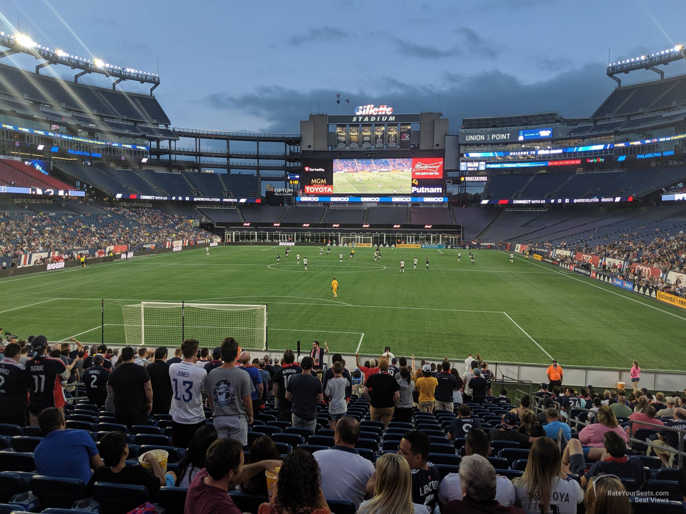 the fort ga seat view  for soccer - gillette stadium